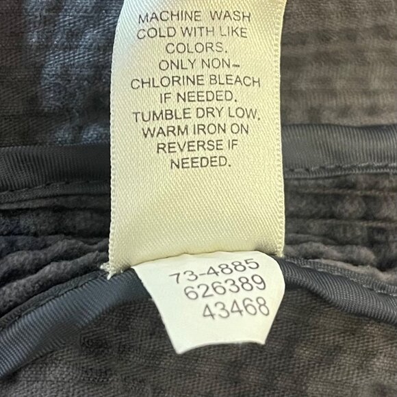 J Jill Women Dark Gray Corduroy Coat Jacket XL Field Cottagecore Whimsigoth Boho - Picture 10 of 11